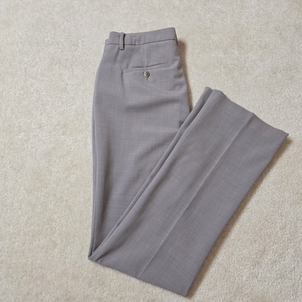 Theory Max 2 Urban Cinder Melange Trousers Wool Blend Bootcut Dress Pants Size 8